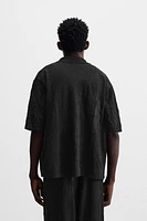 WRINKLED EFFECT KNIT SHIRT