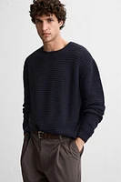 STRUCTURED OPENWORK SWEATER