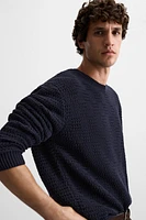 STRUCTURED OPENWORK SWEATER