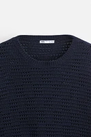 STRUCTURED OPENWORK SWEATER