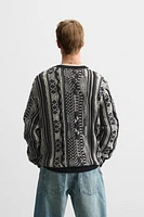 ABSTRACT JACQUARD SWEATER