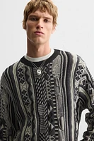 ABSTRACT JACQUARD SWEATER