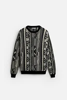 ABSTRACT JACQUARD SWEATER