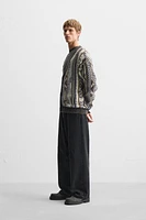 ABSTRACT JACQUARD CARDIGAN