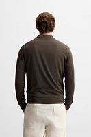 COTTON - SILK BLEND KNIT POLO