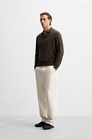 COTTON - SILK BLEND KNIT POLO