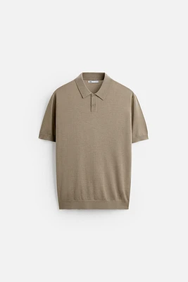 100% WOOL POLO SHIRT