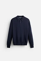 COTTON - SILK BLEND KNIT POLO