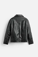 FAUX LEATHER JACKET