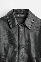 FAUX LEATHER JACKET