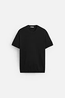 VISCOSE BLEND KNIT T-SHIRT