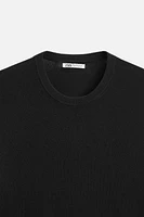 VISCOSE BLEND KNIT T-SHIRT