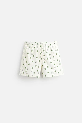 APPLE PRINT REGULAR SWIMMING TRUNKS