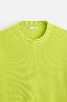 TEXTURED COTTON SWEATER