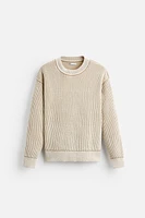 TEXTURED KNIT SWEATER