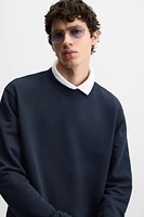 CONTRASTING HEM SWEATSHIRT