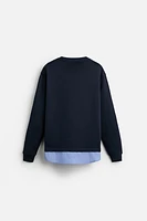 CONTRASTING HEM SWEATSHIRT