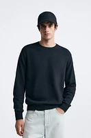 COTTON - LINEN BLEND SWEATER