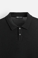 MERINO WOOL KNIT POLO SHIRT