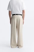 PLEATED WIDE FIT PANTS