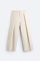 PLEATED WIDE FIT PANTS