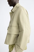 CROPPED FIT POCKETED JACKET