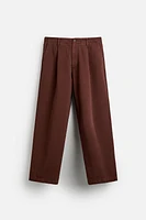 STRUCTURED TWILL CHINO PANTS