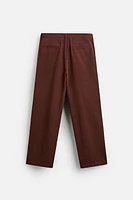 STRUCTURED TWILL CHINO PANTS