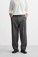 PLEATED CHINO PANTS