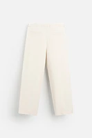 BELTED TEXTURED PANTS