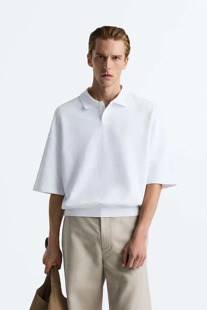 CROPPED FIT POLO SHIRT