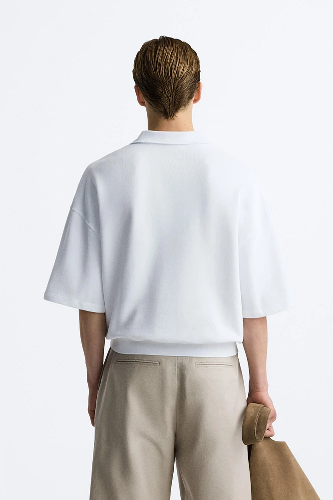 CROPPED FIT POLO SHIRT