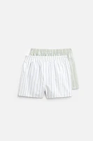 2 PACK OF MIXED POPLIN BOXERS