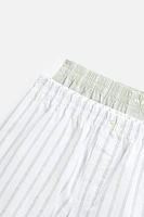 2 PACK OF MIXED POPLIN BOXERS