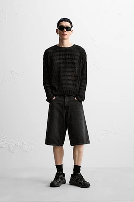 STRUCTURED OPENWORK SWEATER