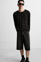 STRUCTURED OPENWORK SWEATER