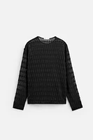 STRUCTURED OPENWORK SWEATER