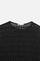 STRUCTURED OPENWORK SWEATER