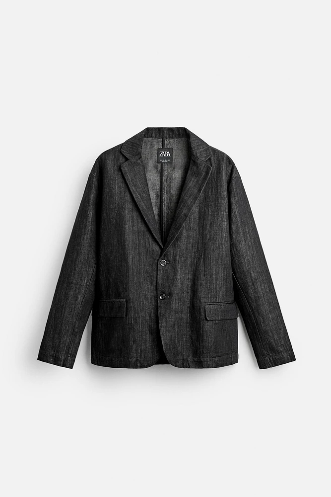 COTTON - LINEN DENIM BLAZER