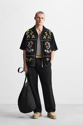 FLORAL EMBROIDERED SHIRT