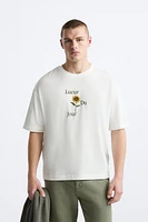 CONTRAST EMBROIDERED T-SHIRT