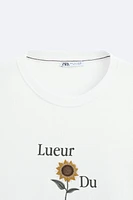 CONTRAST EMBROIDERED T-SHIRT