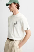 T-SHIRT WITH RAISED PRINT