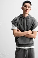 WASHED HOODED SWEATSHIRT