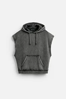 WASHED HOODED SWEATSHIRT