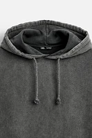 WASHED HOODED SWEATSHIRT