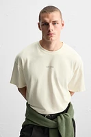 T-SHIRT WITH TONAL EMBROIDERY