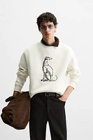 GREYHOUND EMBROIDERY SWEATSHIRT