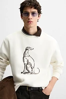 GREYHOUND EMBROIDERY SWEATSHIRT