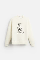 GREYHOUND EMBROIDERY SWEATSHIRT